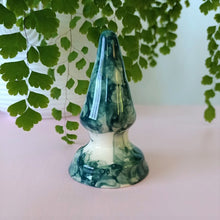 Load image into Gallery viewer, Small Cone Butt Plug - Morgan - Dark Green tie-dye