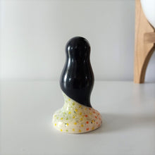 Load image into Gallery viewer, Double Bubble Butt Plug - Courtney - Split Pattern Black/Rainbow