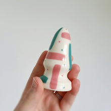 Load image into Gallery viewer, Medium Cone Butt Plug - Jordan - Pink/Teal Hit The Spot