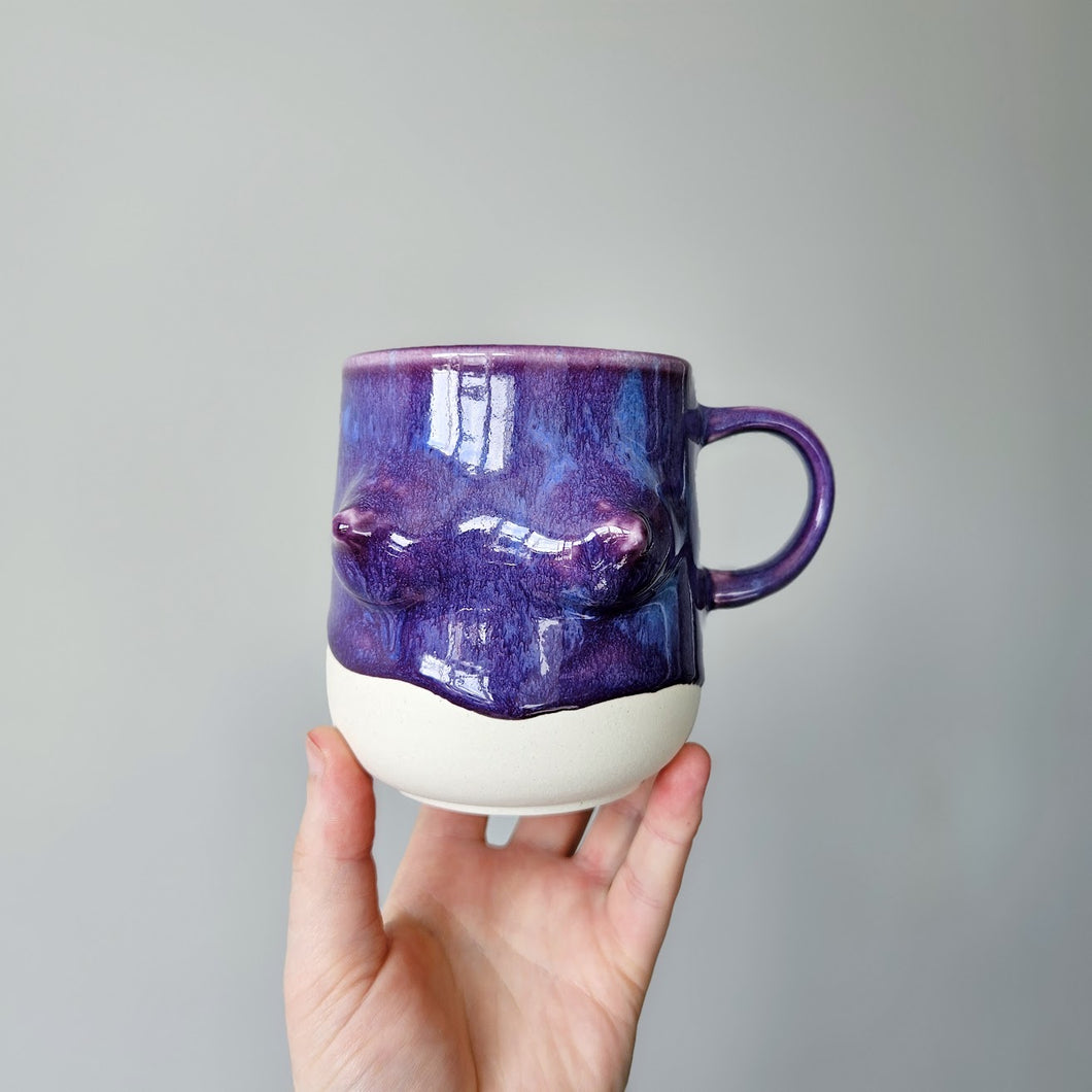 Boob mug - purple/blue