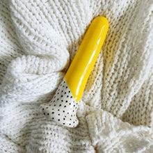 Load image into Gallery viewer, 4 Inch Dildo - Leigh - Split Pattern Yellow/Black
