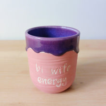 Load image into Gallery viewer, Bi Wife Energy Textured Tumbler - Pink/Purple
